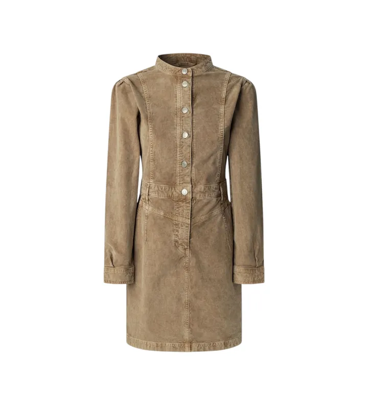 Pepe Jeans para mujer. PL9537742 Vestido Sunny beige (L), Casual, Algodón, Manga larga