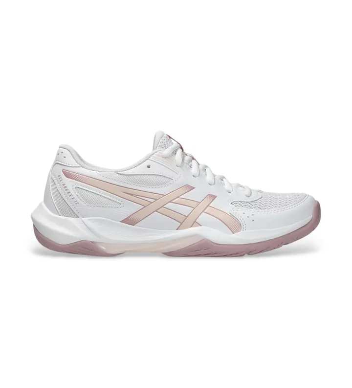 Asics para mujer. 1072A119 Zapatillas Gel-Rocket 12 blanco (37.5), Plano, Cordones, Casual, Deportivo, Multideporte