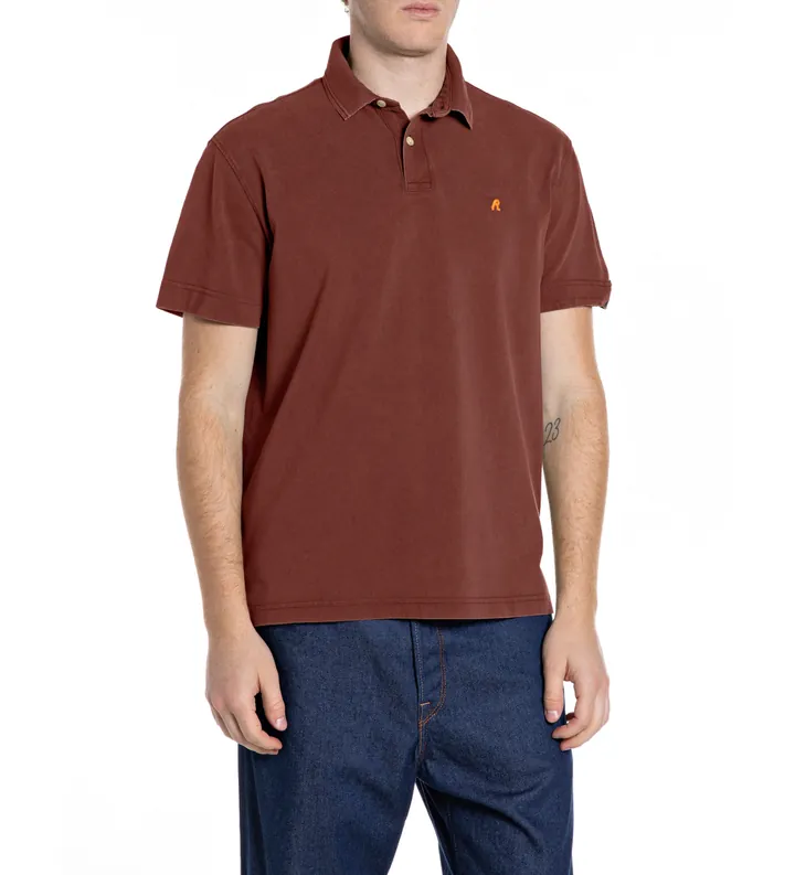 Replay para hombre. M3431A.000.22696M Polo Regular Fit marrón (L), Casual, Algodón, Manga corta