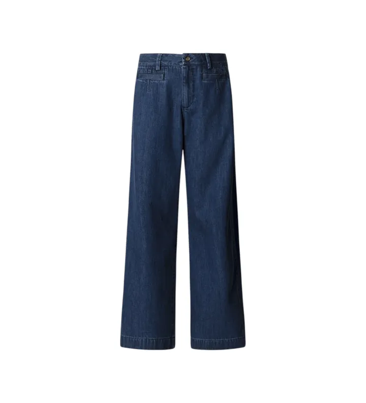 Pepe Jeans para mujer. PL20509286C4 Pantalón Relaxed Chino Eva azul (25/30), Casual, Algodón