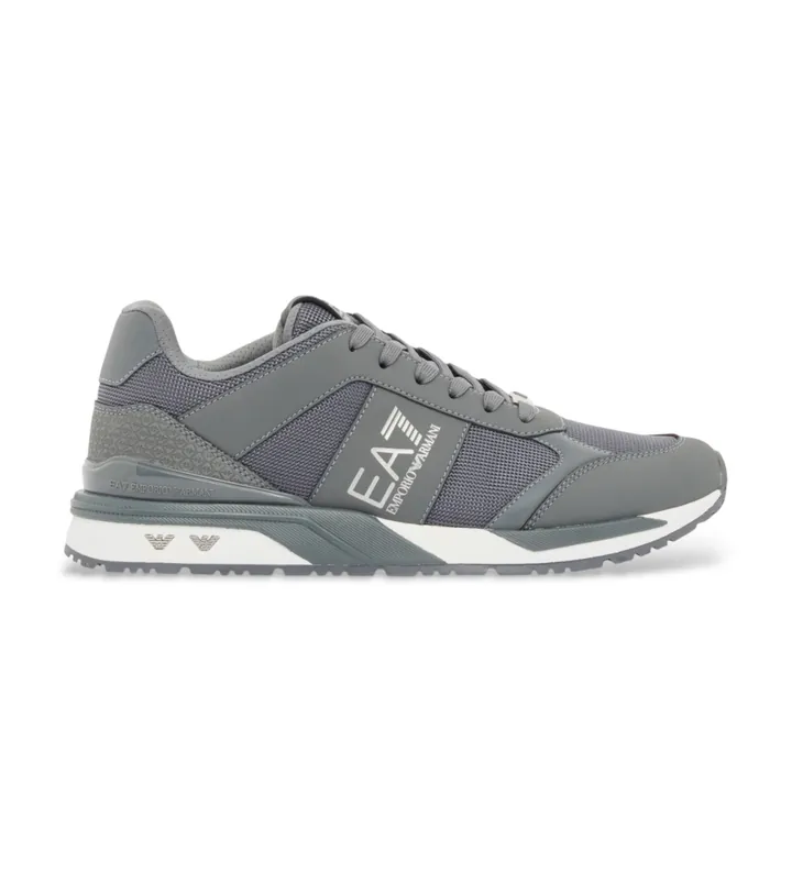 EA7 unisex. 7X000656_AF13550 Zapatillas Black&White Evo gris (35 1/3), Plano, Cordones, Casual, Verde