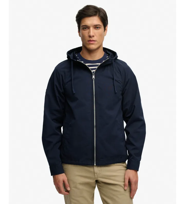 Superdry para hombre. M5012348A Chaqueta Twill marino (L), Casual, Algodón