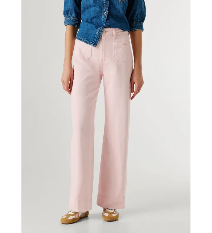 Pepe Jeans para mujer. PL20510170S1 Pantalón Straight Lexa rosa (31/30), Casual, Algodón