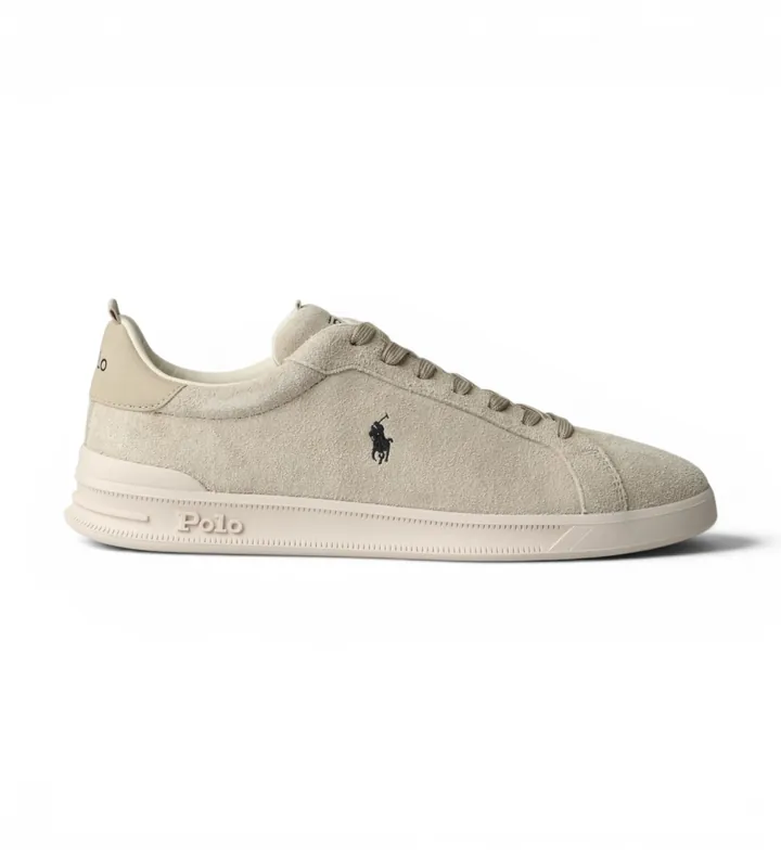 Polo Ralph Lauren para hombre. 809P13080003 Zapatillas de Piel Lace beige (40), Plano, Cordones, Casual