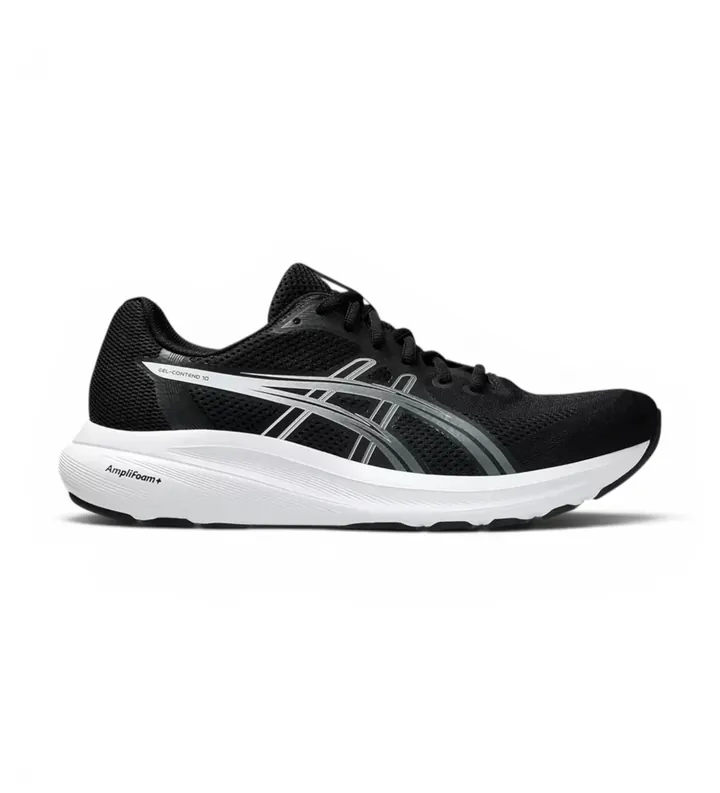 Asics para hombre. 1011C249 Zapatillas Gel Contend 10 negro (40.5), Plano, Cordones, Casual, Deportivo, Running, Multideporte