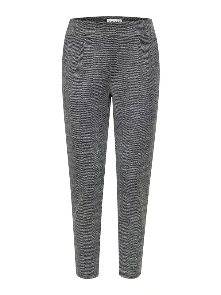 ICHI Pantalón plisado 'IHKate' gris / negro
