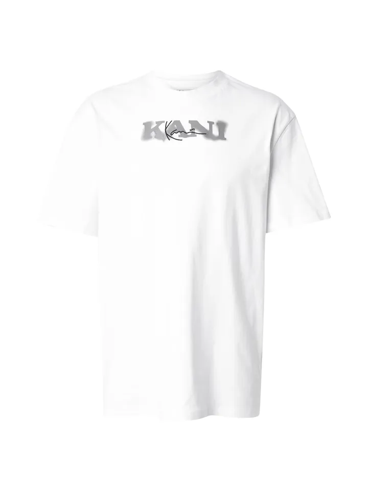 Karl Kani Camiseta gris oscuro / negro / blanco