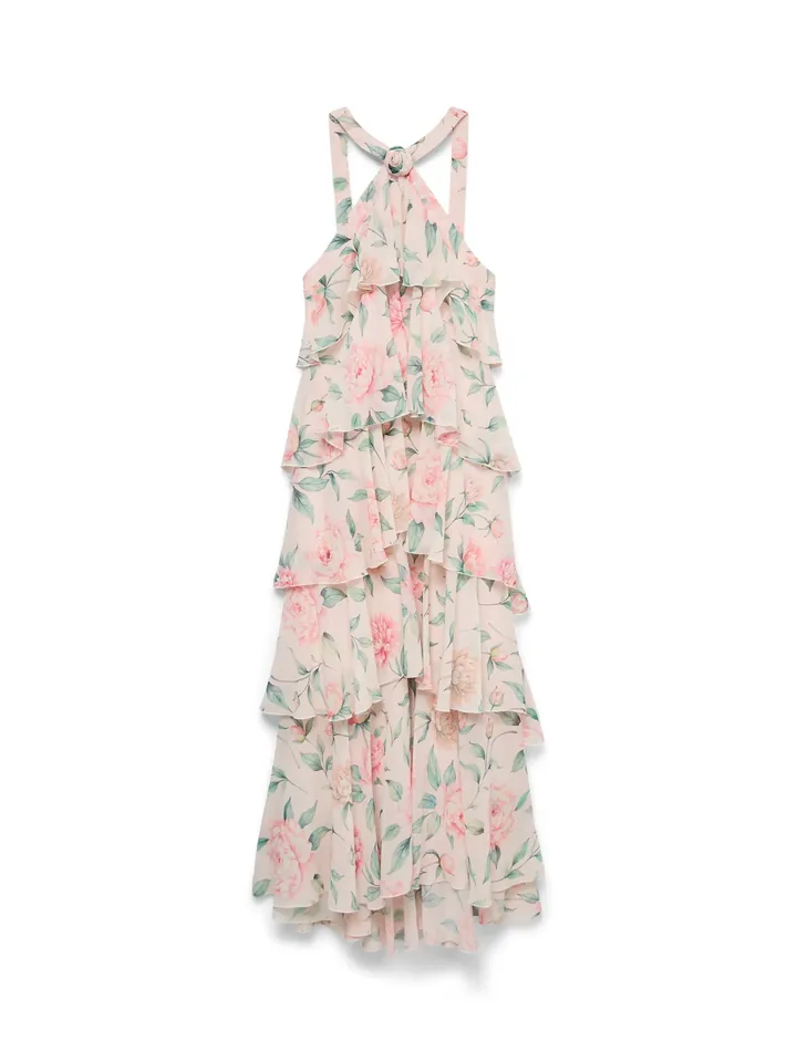 VERO MODA Vestido de noche 'VMFelicia' verde / rosa / altrosa