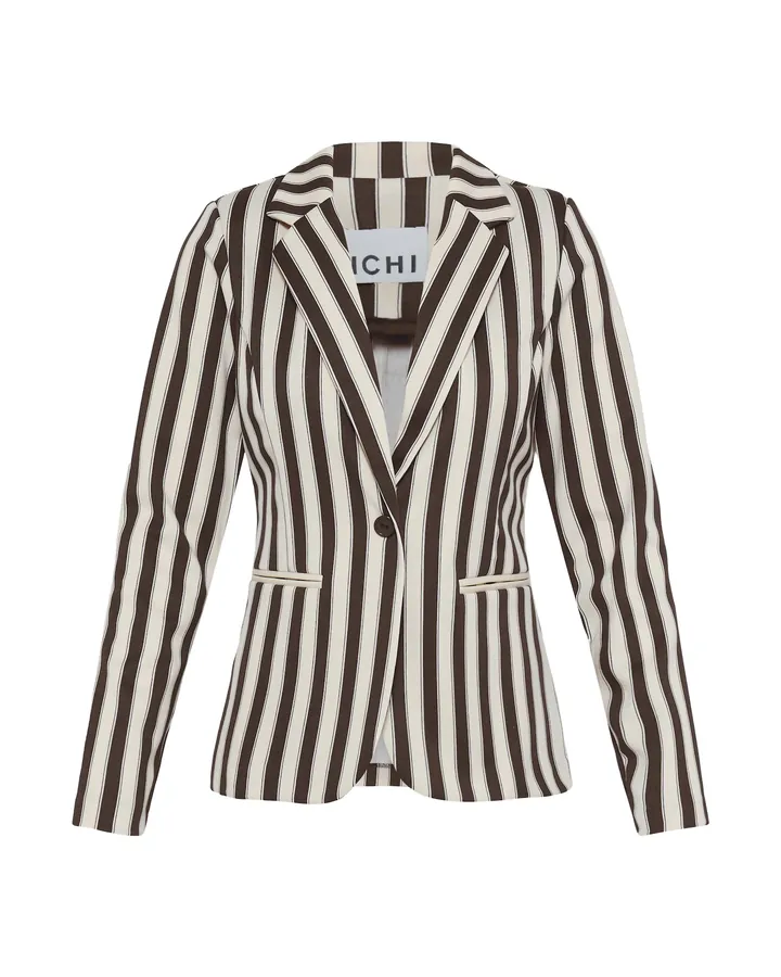 ICHI Blazer 'KATE '  beige / marrón oscuro