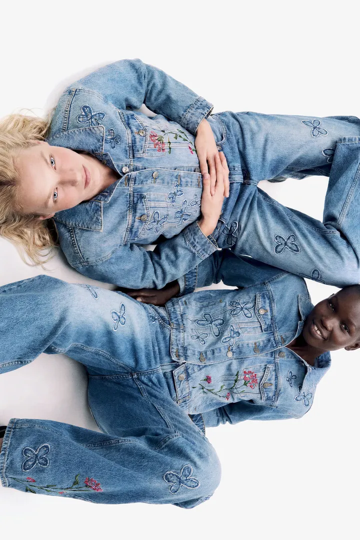 Desigual, Cazadora Denim Bordada 100% Algodón, Mujer, Algodon, Azul, L