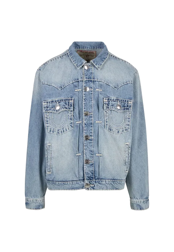 True Religion Chaqueta de entretiempo 'Super T' azul denim