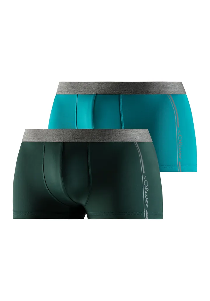 s.Oliver Calzoncillo boxer azul cian / gris moteado / pino