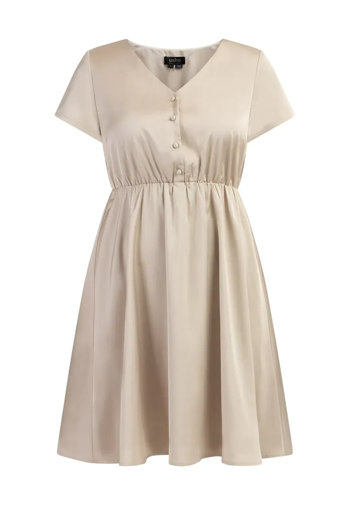 usha BLACK LABEL Vestido beige