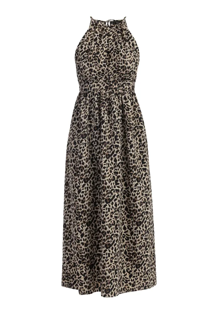 faina Vestido beige / marrón claro / negro