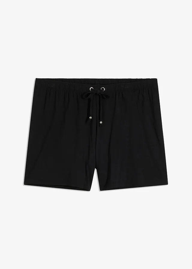 Shorts de playa de mezcla de viscosa fluida