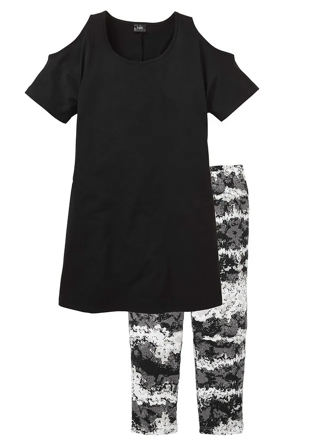 Pijama capri con mangas cortas