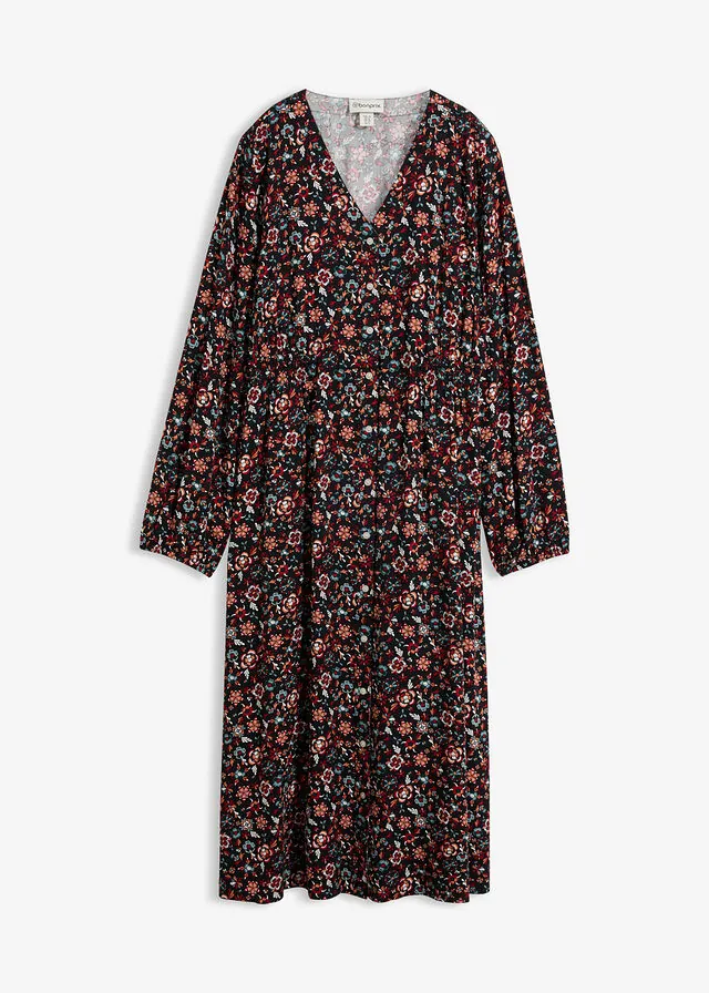 Vestido midi de viscosa fluida