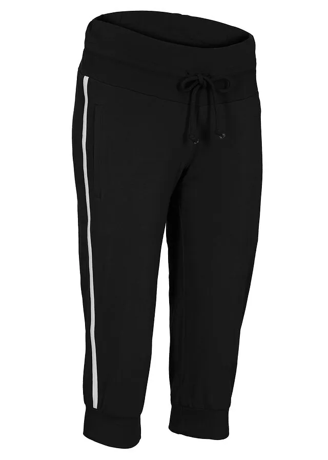 Pantalón bombacho elástico y deportivo de largo 3/4