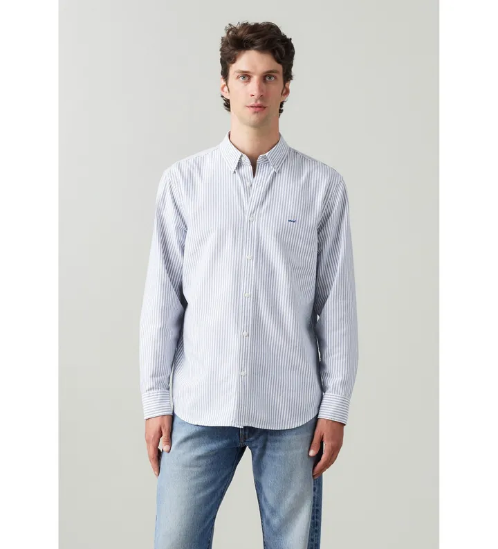 Levi's para hombre. A7210-0023 Camisa abotonada auténtica azul (XL), Casual, Algodón, Manga larga