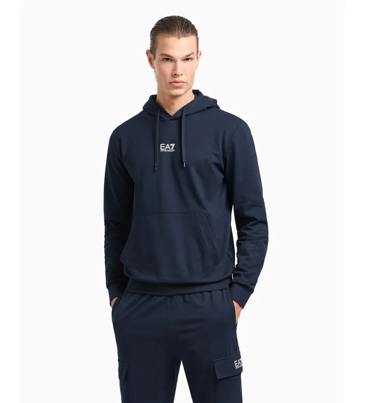 EA7 para hombre. 8NPM32_PJVRZ Sudadera con capucha de algodón Core Identity marino (4XL), Casual, Manga larga