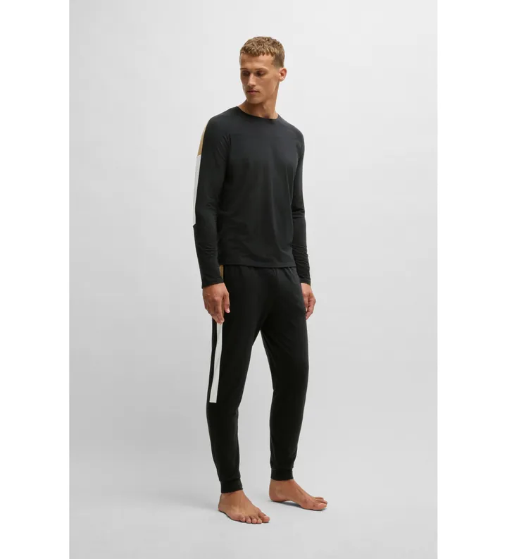 BOSS para hombre. 50535718 Chándal Balance Long negro (L), Casual, Algodón, Manga larga
