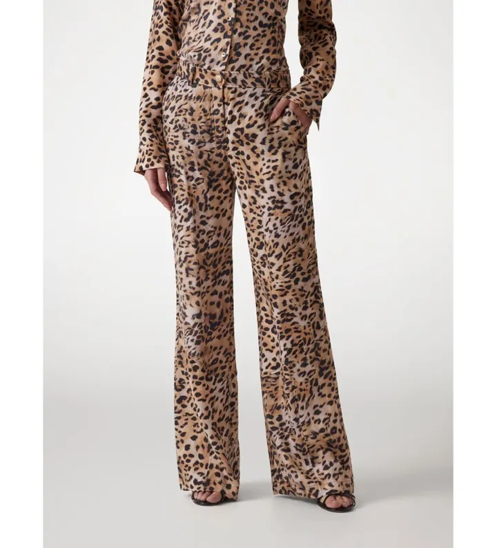 Guess para mujer. W5GB16WH5N2 Pantalón corte palazzo
animalprint (L), Casual, Animal print, Lyocell
