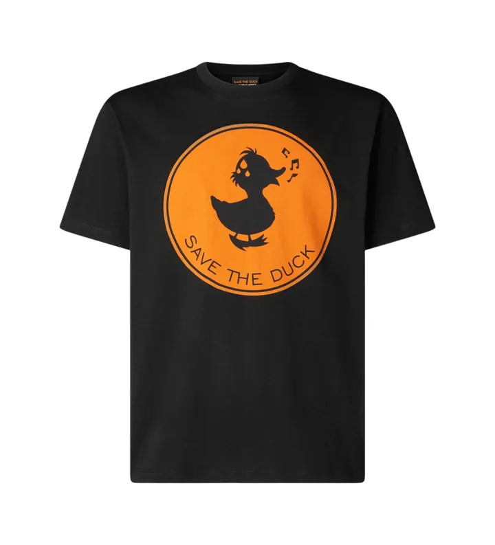 Save The Duck para hombre. DT0825M-BESY20 Camiseta Stampa negro (XXL), Casual, Algodón, Manga corta