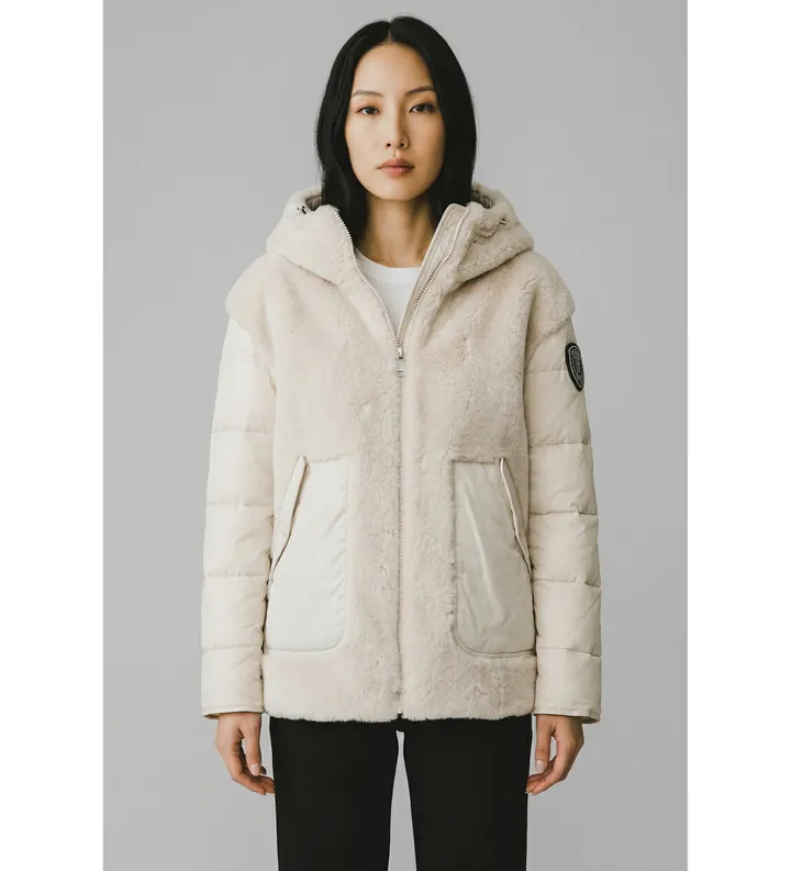 Blauer para mujer. 25WBLDB02106 Chaqueta Estrella blanco (L), Casual, Poliéster, Poliamida, Manga larga