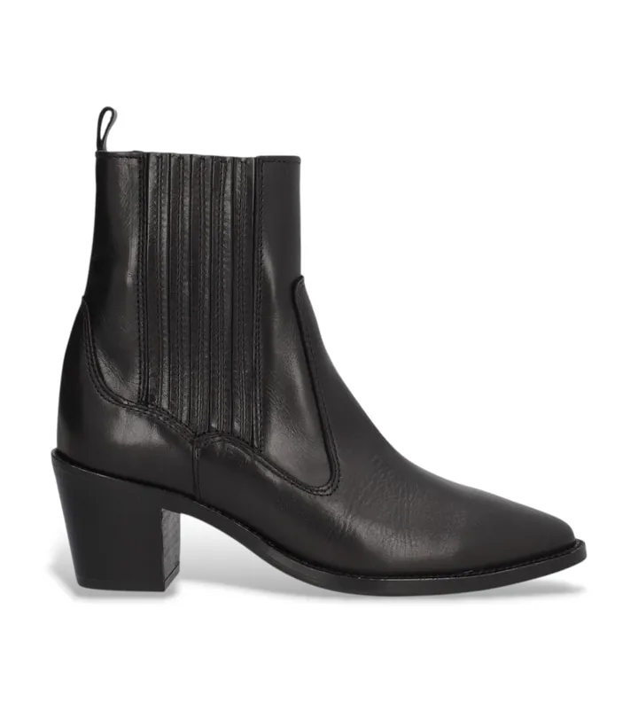 Alpe para mujer. 258117 Botines de Piel Nevada negro (36), 5 a 8cm, Cremallera, Casual