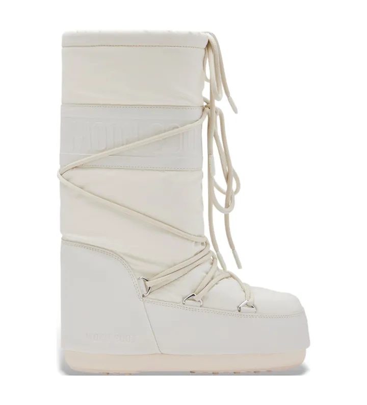 Moon Boot para mujer. 80D1402760 Botas Icon Rubber beige (42/44), Plano, Cordones, Casual