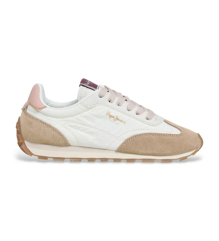 Pepe Jeans para mujer. PLS400030 Zapatillas Jane Subtle blanco, beige (38), Plano, Cordones, Casual