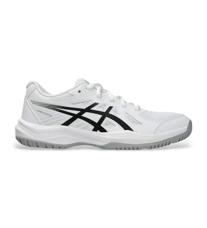 Asics para mujer/niña. 1074A045 Zapatillas Upcourt 6 Gs blanco (34.5), Plano, Cordones, Casual, Deportivo, Multideporte, moda infantil