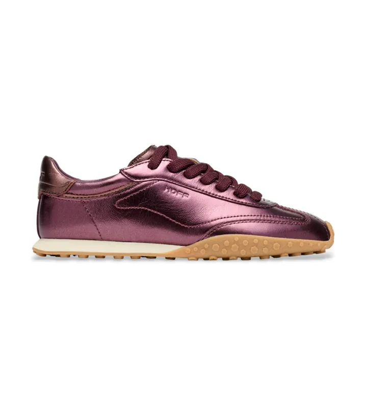 HOFF para mujer. 22561015 Zapatillas de Piel Bridge Metallics lila (37), Plano, Cordones, Casual