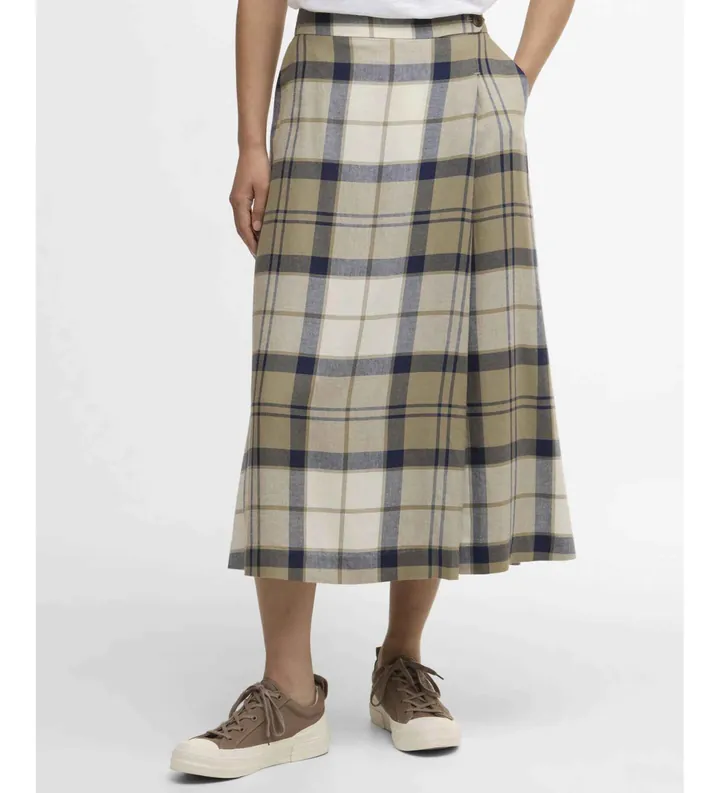 Barbour para mujer. LSK0161 Falda Ballina Midi multicolor (M), Casual, Lyocell