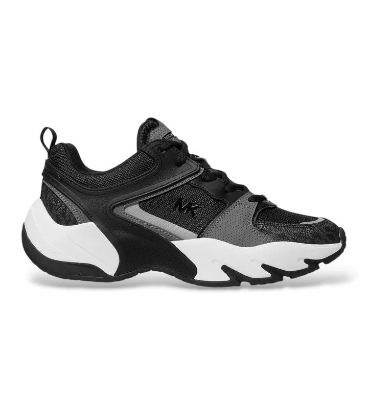 Michael Kors para hombre. 42S6CHFS1D Zapatillas Chase negro (40), Plano, Cordones, Casual