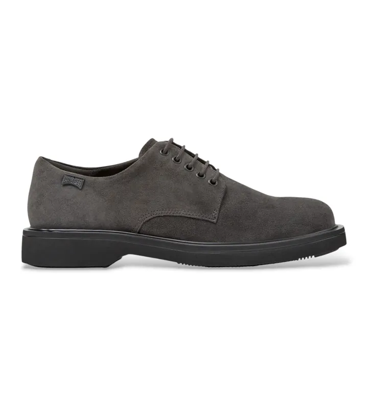 Camper para hombre. K100998-010 Zapatos de piel de cordones Norman multicolor (40), Plano, Casual, Gris