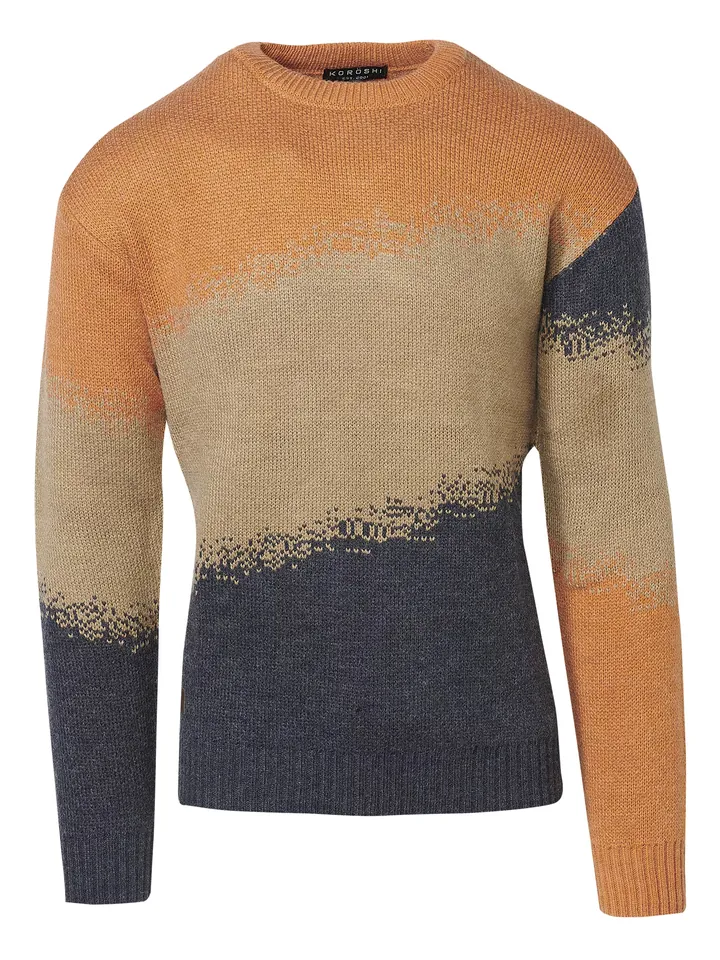 KOROSHI Jersey beige / antracita / naranja