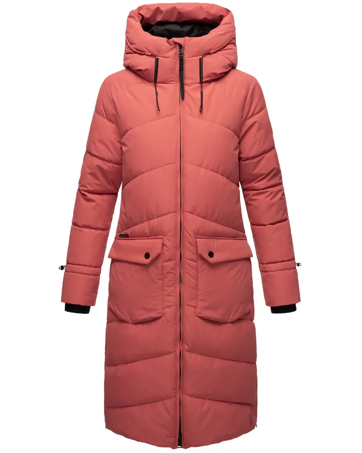 MARIKOO Abrigo de invierno  rosa / negro / blanco