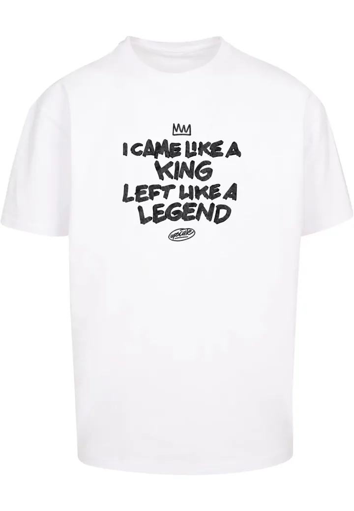MT Upscale Camiseta 'Like A Legend' negro / blanco