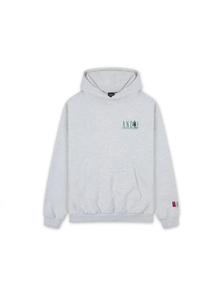 AND1 Sudadera 'Core Retro'  azul / gris moteado / verde / blanco