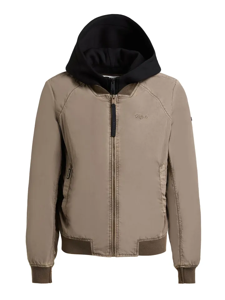 khujo Chaqueta de entretiempo 'Meets 2In1' marrón claro / negro