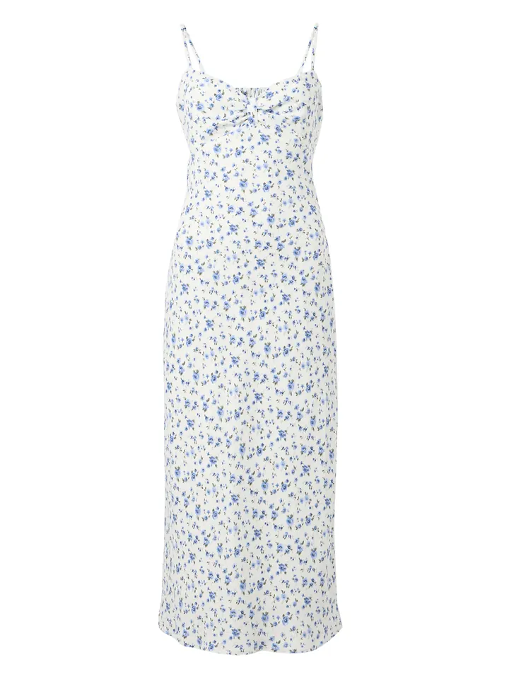 HOLLISTER Vestido azul claro / blanco