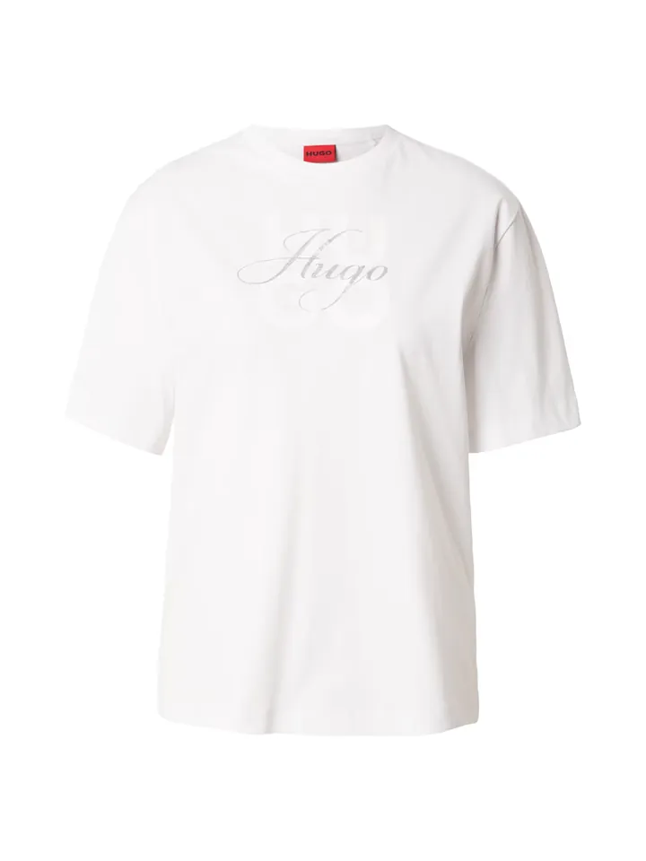 HUGO Camiseta 'Dashire_5' plata / blanco
