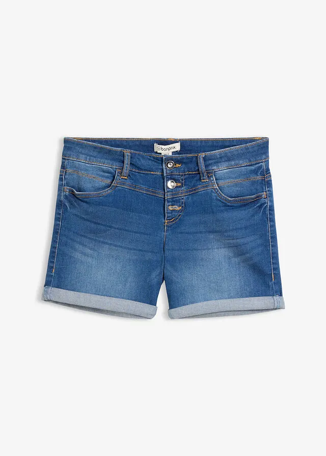 Pantalón corto vaquero con talle medio
