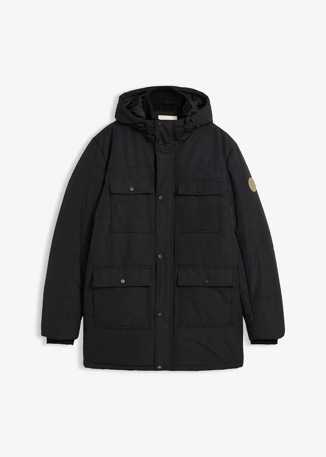 Parka funcional acolchada con prácticos bolsillos, impermeable