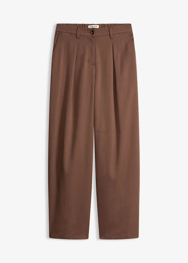 Pantalón tipo barrel con pinzas