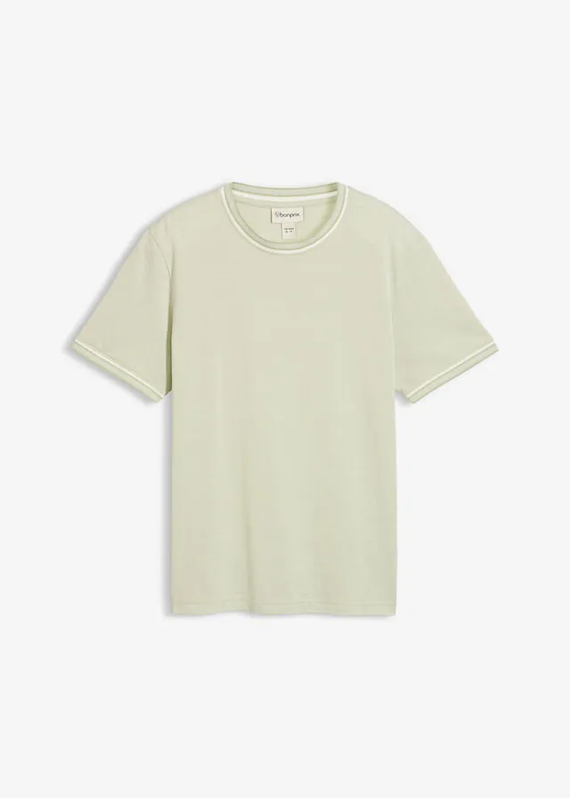 Camiseta de piqué de algodón orgánico puro