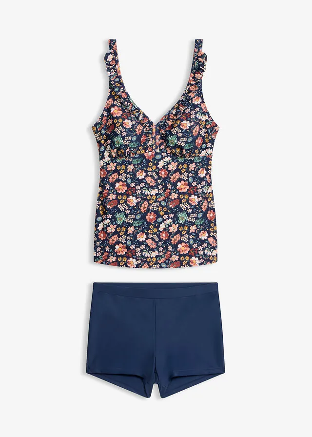 Tankini con tirantes ajustables (2 piezas)