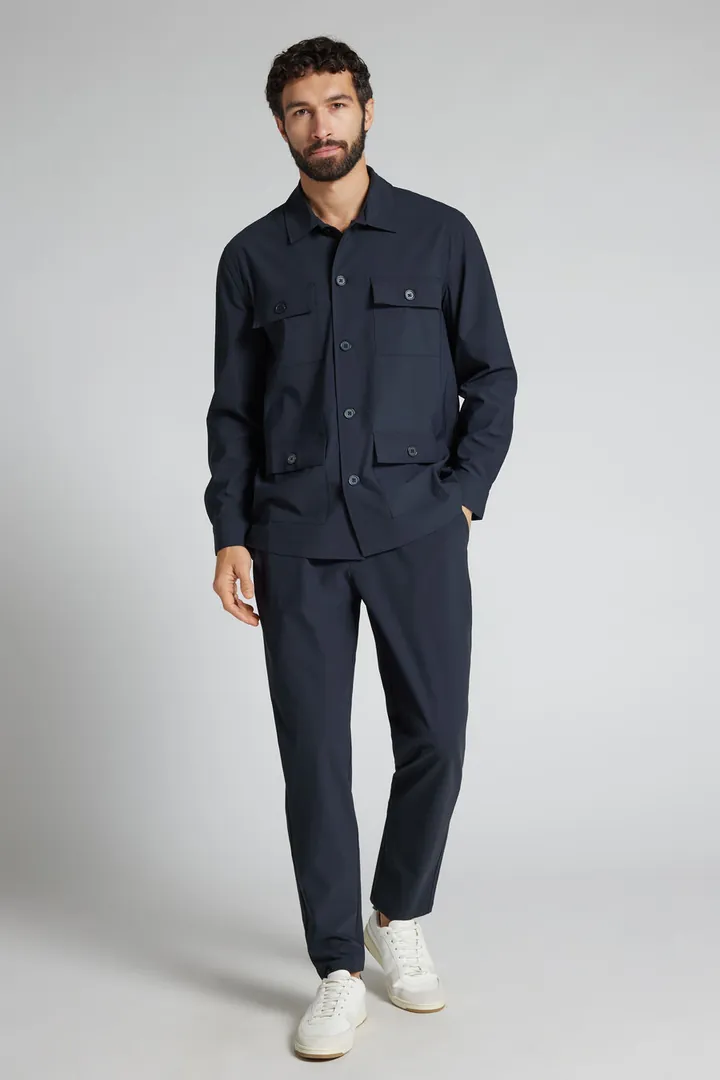 Intimissimi Chaqueta Sahariana Non Iron Hombre Azul Tamaño L