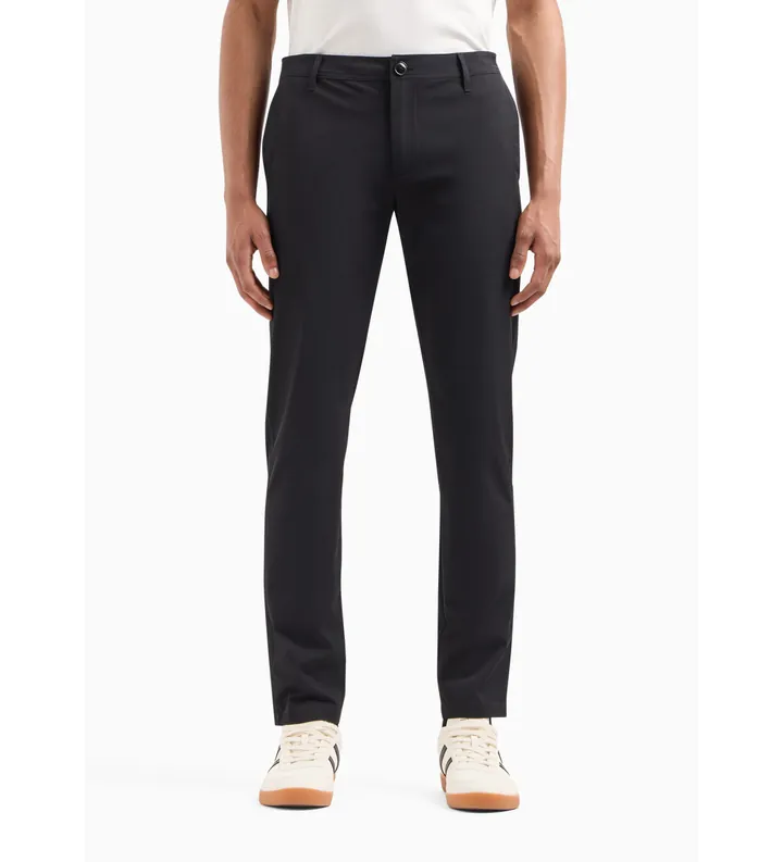 A|X Armani Exchange para hombre. 8NZP49ZNYZZ1200 Pantalón logotipo negro (28), Casual, Poliamida
